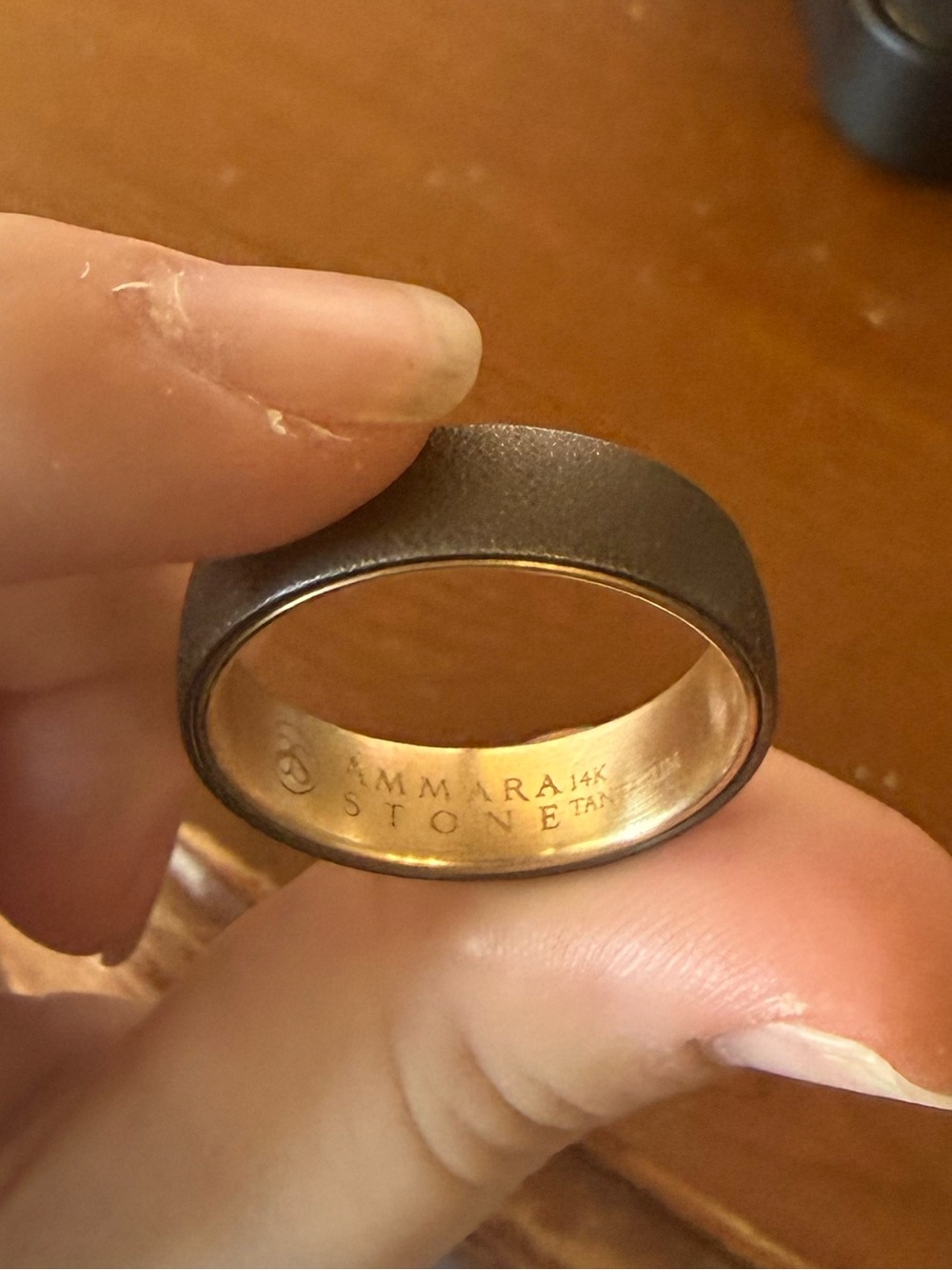 Tantalum & 14K Yellow Gold Band 12.3 g